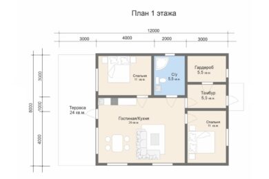 каркасный-дом-рус БАРН96 завод-домов