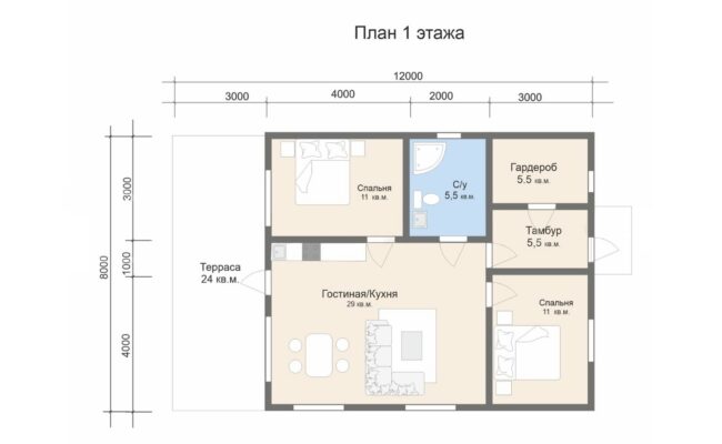 каркасный-дом-рус БАРН96 завод-домов