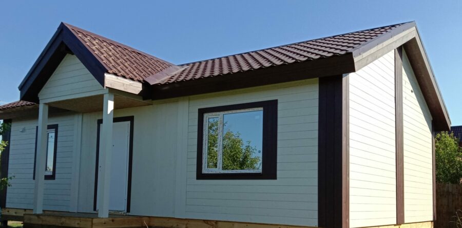 Монтаж каркасного дома заводского производства